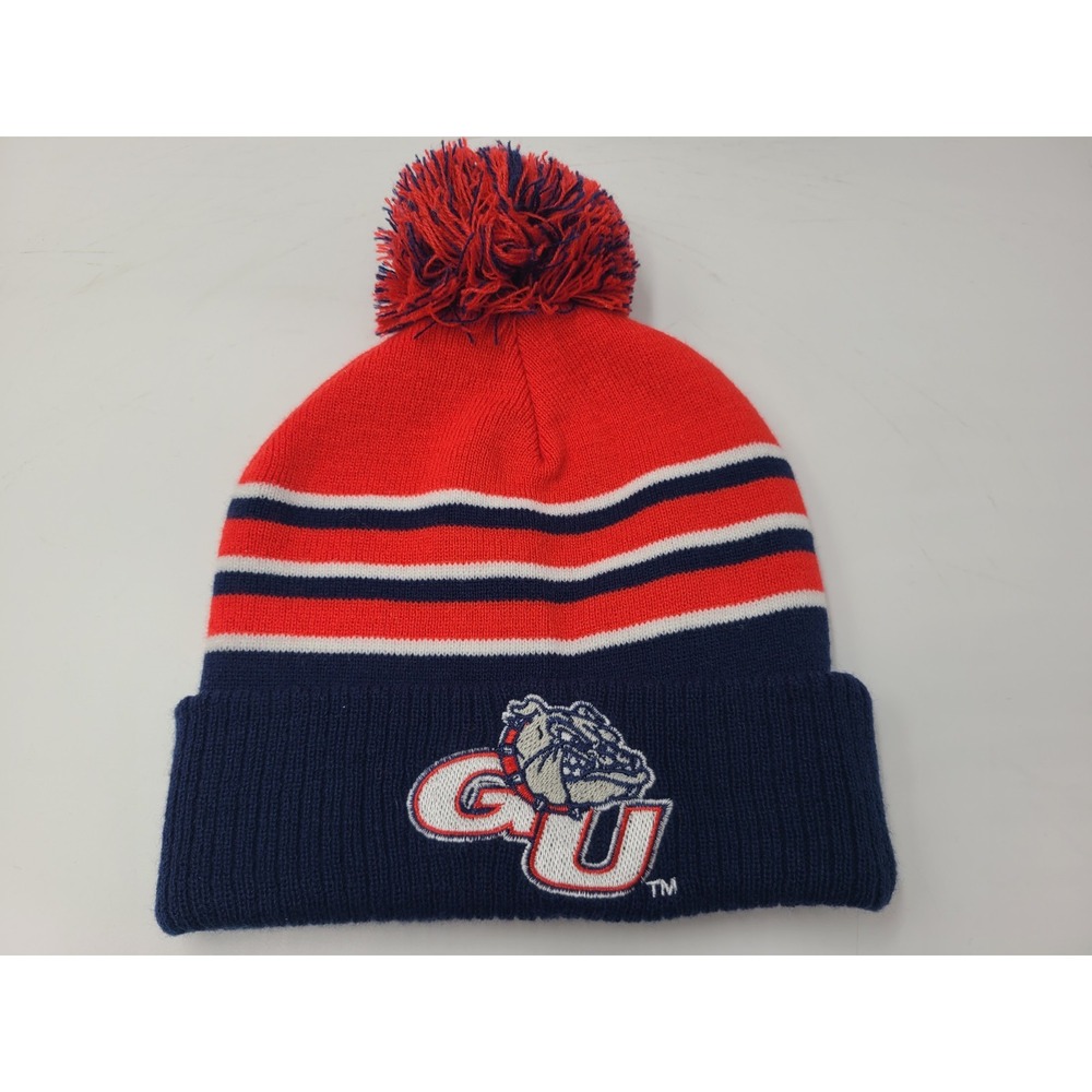 Gonzaga University Bulldogs BECU Pom Beanie Winter Knit Hat Stocking Cap NCAA